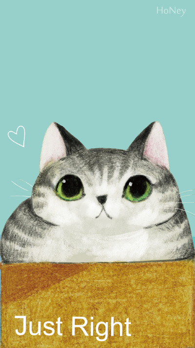 猫咪 插画 头像 LINE 换不完的手机壁纸..
