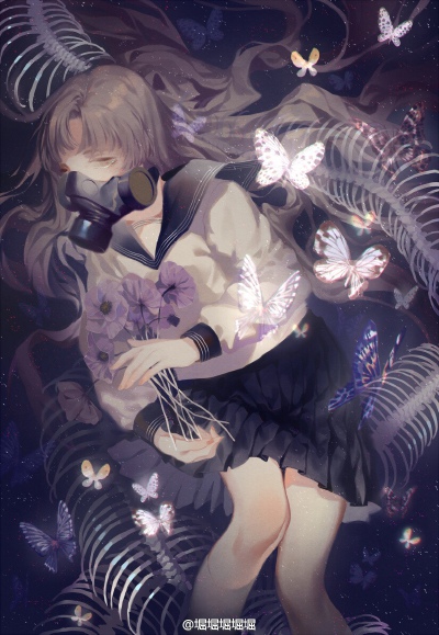 蝶隐， 纯洁无辜，复古典雅， ，午后臆想，动漫手绘插画   温软柔美，色泽舒适   [Pixiv]精选   创意美图，非美不爱