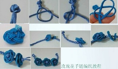 玫瑰手链编织教程 ps:再乱入一张，这个简单漂亮吧