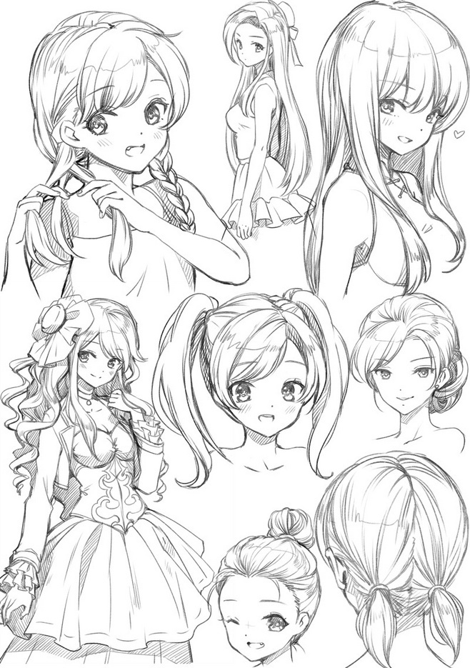 素描发型