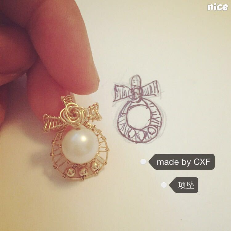 珍珠项坠~【made by 菜晓疯】