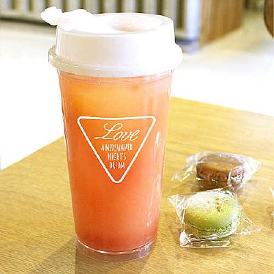 正品韩国teascafe 夏日冷饮杯透明塑料水杯简约环保随身杯子530ml