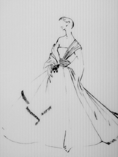 【笔尖时尚—黑白线条】Dior 服饰的硬笔手绘稿 手绘插画 服装设计稿 素材 &amp;gt;&amp;gt;&amp;gt;