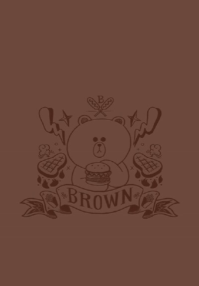 Korea style 布朗熊 可妮兔卡通萌物手机高清壁纸 每天更新新图