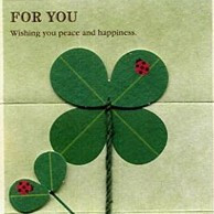 韩国woodcard幸福四叶草贺卡|信封for you!~生日卡狗狗贺卡