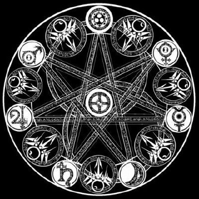 魔法阵、黑白、手稿向