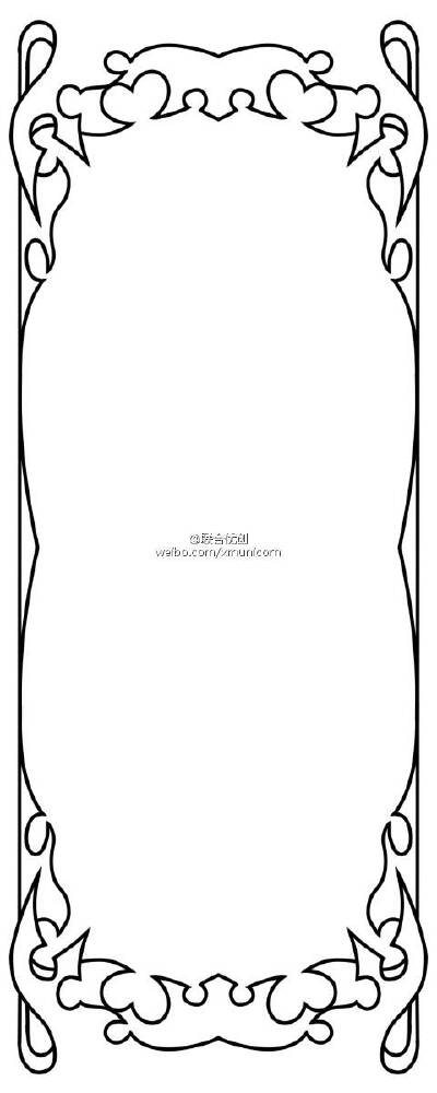 【塔罗牌画框素材】繁复的线稿塔罗牌图案。这种要命的复杂的画框素材，还是现成的好