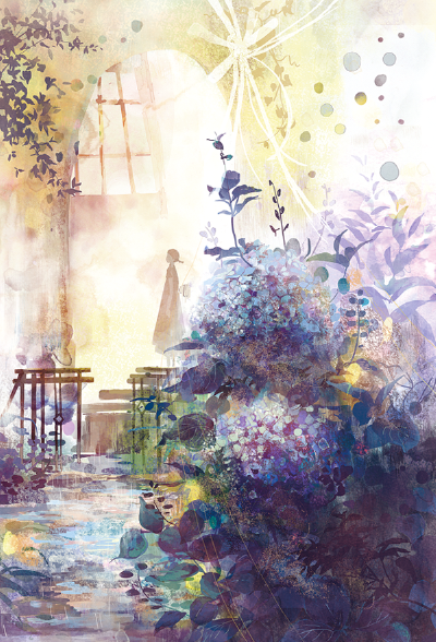 手绘插画 人物 风景 意境 美图 凌乱 唯美