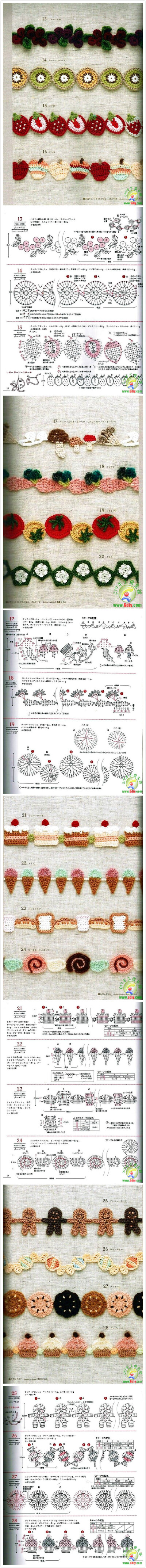 手工 钩针 花边 图解
