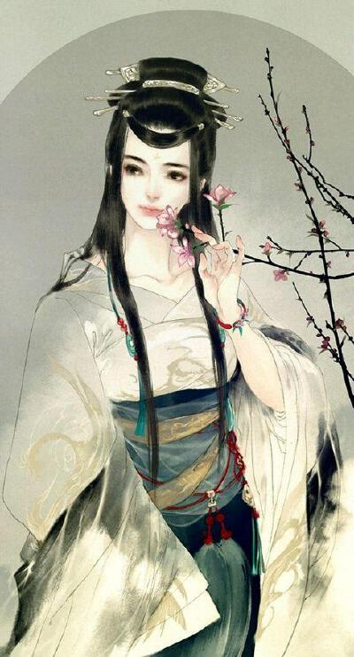  如初皎月染青衣，长留步履。侧面惊鸿似故人，白绫依稀。笔墨流转，记不下你翩跹，袖手丹青，绘不尽你眉眼。风华不掩，又是几年。盼得你回眸一笑，虽三生有别，今朝，再不会放手。#古风插画#素描#水彩#古韵#素材【宫…