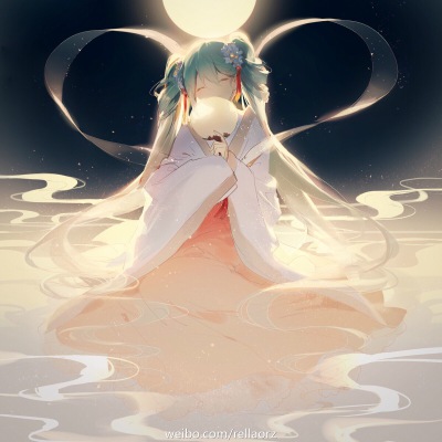 V家の初音；中秋嫦娥初音；古风；中国风；嫦娥初音；古装；美美哒～