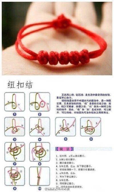 各种中国结----纽扣结