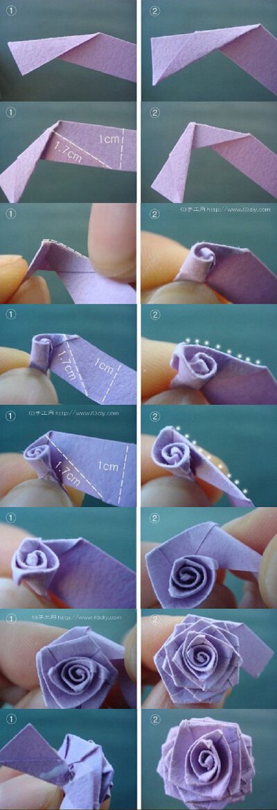 手工DIY 折纸花花