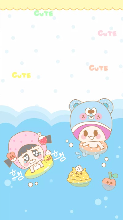 iPhone壁纸 萌物 可爱 背景 套图 韩系 插画 素材ღ ¤̴̶̷̤́‧̫̮ ¤̴̶̷̤̀ 麽麽