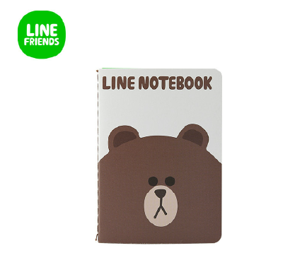 现货LINE FRIENDS 韩国 布朗熊简约便捷办公笔记本中