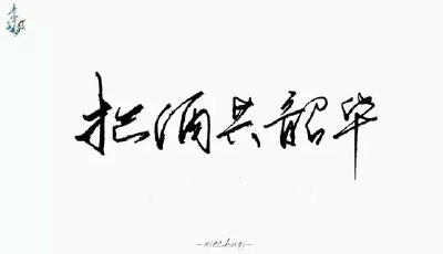 “把酒共韶华” ______________________________________青墨小店电源：ID谢初七 手写||侵删