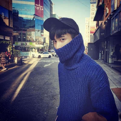 bangboy韩版港风棒针高领针织毛衣双12价128