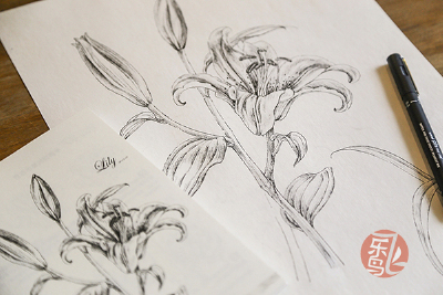 《黑白花之绘》手稿