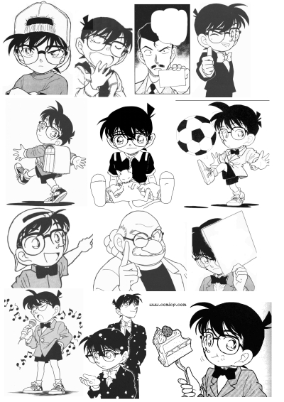 橡皮章素材，柯南 A4排版，彤彤出品～