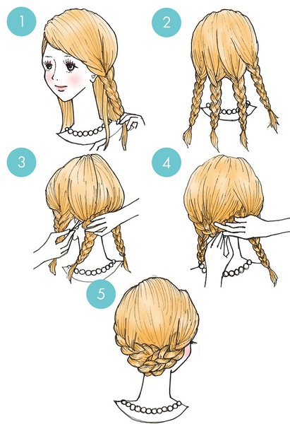 编辫子 编头发 diy 教程 示范 讲解 步骤 发型 短发 盘发 长发 辫子 hair style 染发