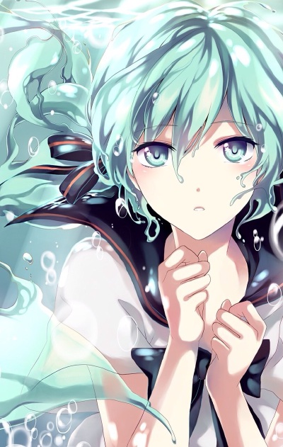 科普bottle miku：ボトルミク（瓶 miku）是初音未来的二次创作后诞生的角色。由画师 PAR 设计。瓶 miku 的头发是纤维状的水，头发里面养了一条名字叫「鱼吉」的鹦鹉。是穿着清爽的水手服的初音未来的衍生。 我是水做…