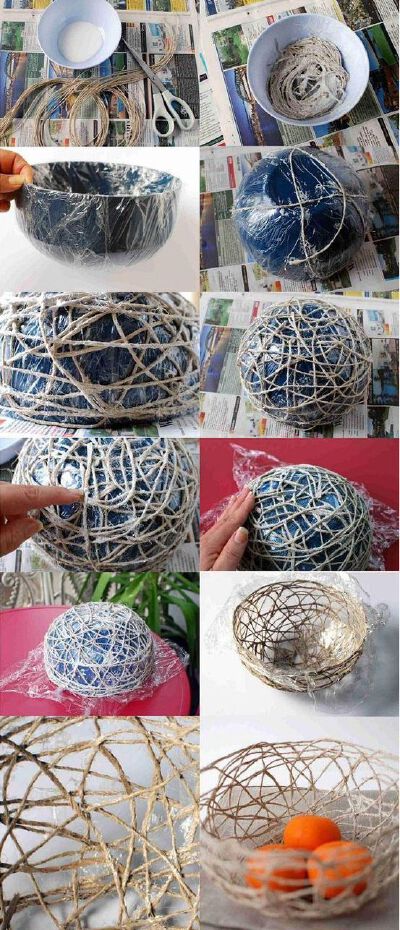 手工DIY 编织篮