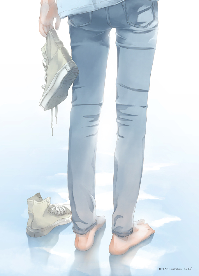【#Re°#插画 透明 忧郁 暗黑】 青春的羽翼，划破伤痛的记忆；昨日的泪水，激起心中的涟漪。