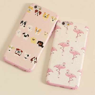猫狗合集iphone6s手机壳苹果6splus蚕丝纹软硅胶4.7全包保护套