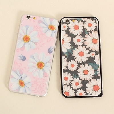小邹菊iphone6彩膜6PLUS钢化彩膜5s全屏钢化膜6s卡通闪粉前后贴