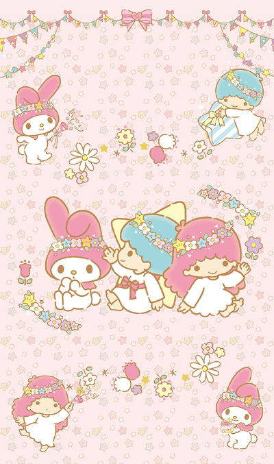 sanrio little twin stars melody 小双星的自購壁紙 分享出來喔