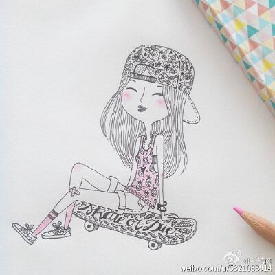 margo 的女孩#插画#作品分享