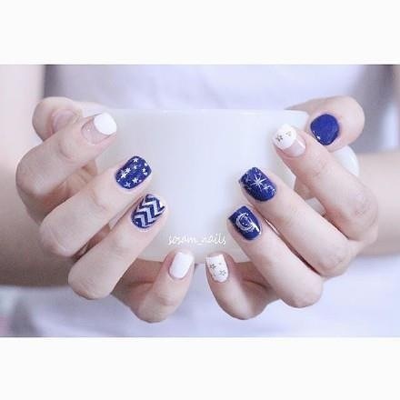 指尖 美甲 DIY 甲片渐变 简约 教程 法式美甲 指甲 IPO 甲片制作 夏天