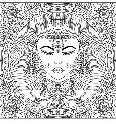 橡皮章素材 十二星座 处女座 秘密花园 图转 侵删