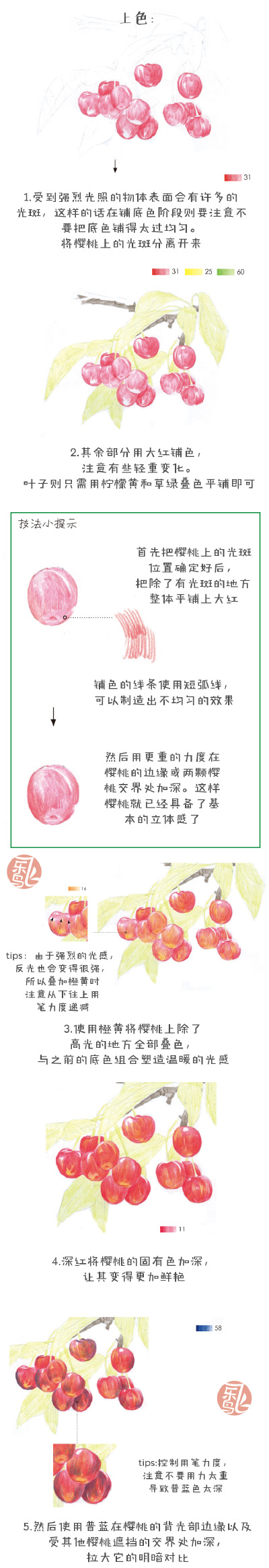 #飞乐鸟的周末绘时光# 樱桃红啦~