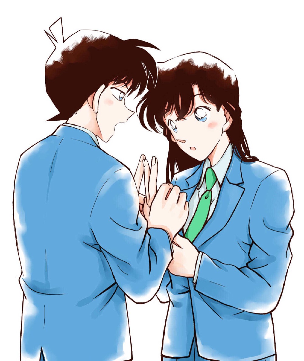 名侦探柯南 新一和小兰（来自绘画师@文神原）
