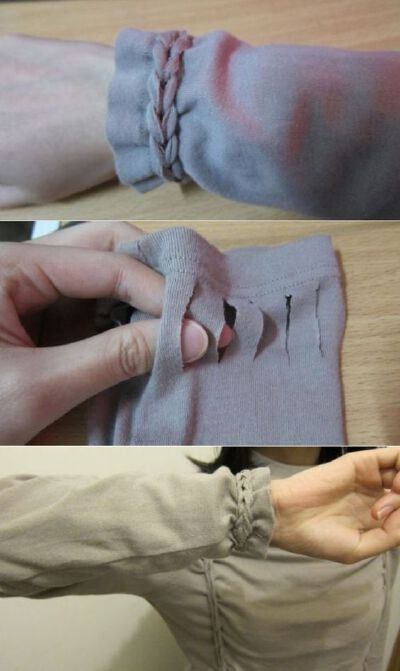 衣服袖口diy~