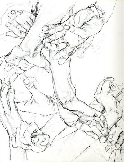 在绘画界流传着一句话：“画人难画手，画树难画柳，画马难画走”。要想突破绘画的瓶颈还需勤加练习才是，赶紧动笔画起来吧，面对一组如此优秀的人物手部动作绘画参考素材！