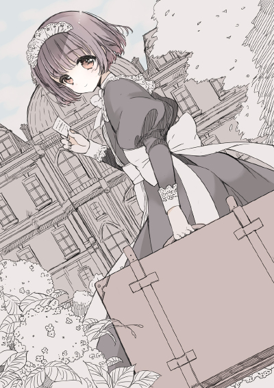 二次元唯美插画女仆P站