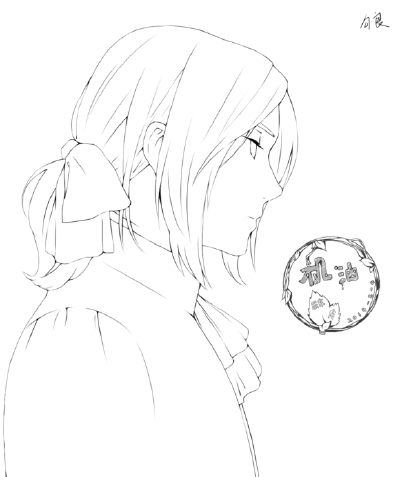 线稿 动漫 黑白素材 插画手帐【果冻】