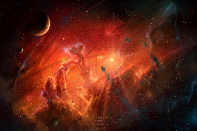 #星空# 来自美国艺术家Tim Barton作品
