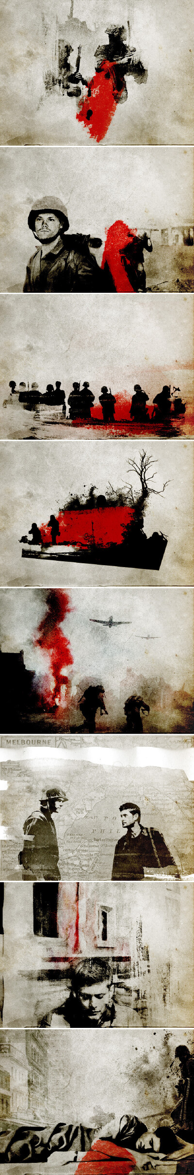 #j2# The second World War, September 1944, Palau. (credit to blakravell) 嗷嗷嗷这位很棒的画手画的新作，太带感了！！！