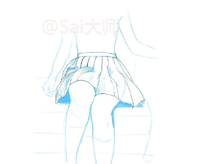分享一组多角度的夏日女生短裙绘画模版参考图片，裙摆难画是都知道的，有了这组素材，再也不怕画裙子不够自然了。送给所有即将放假，又喜欢绘画的同学，日常练习走起来。