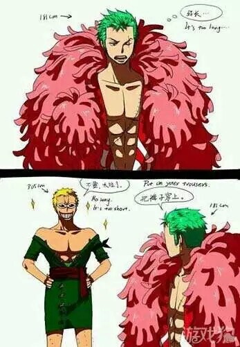 明哥和索隆互换衣服！