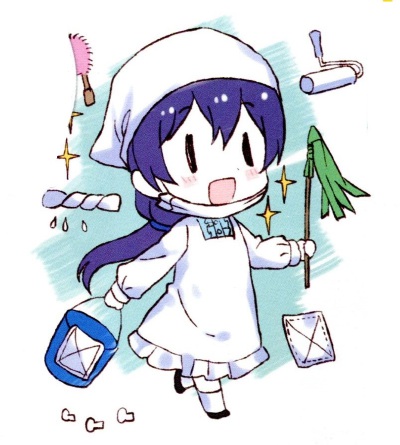 动漫 二次元 同人 lovelive 园田海未 少女 Q版 可爱 萌 头像