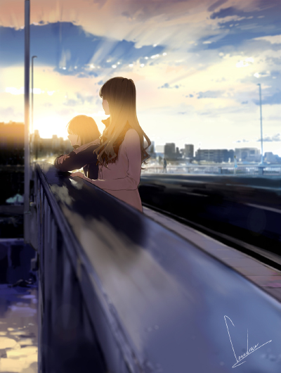独りの出会い方 | loundraw [pixiv] http://www.pixiv.net/member_illust.php?mode=medium&illust_id=57430178