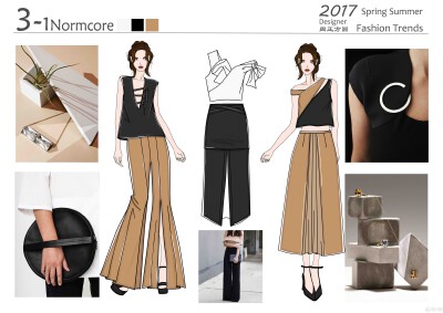2017SS 独立 Designer 周正方圆流行趋势效果图作品 