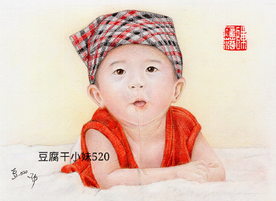 手绘彩铅人物