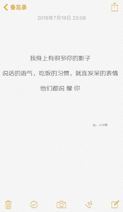 我身上有很多你的影子。
说话的语气，吃饭的习惯，就连发呆的表情，他们都说像你。