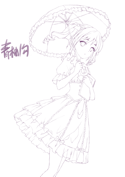 手绘 插画 线稿 手稿 黑白素材