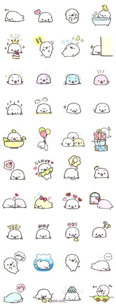 手帐素材；简笔画；贴纸素材……萌萌哒(☆∀☆)